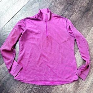 Patagonia capilene layering top small 1/4 zip magenta base layer outdoor